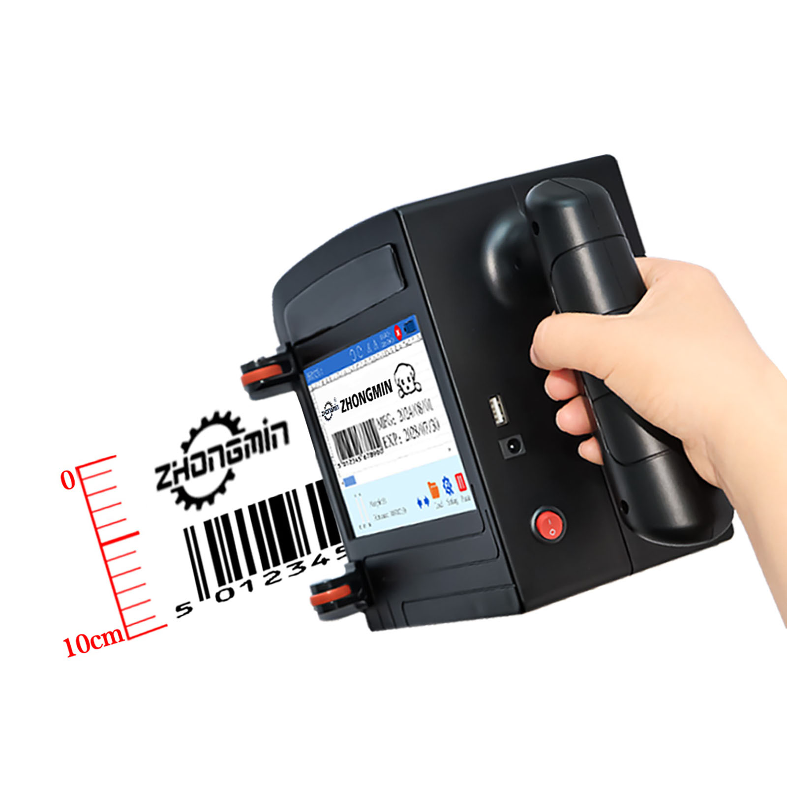 Barcode Printer - Imprimante à jet d'encre portable ZM-C100