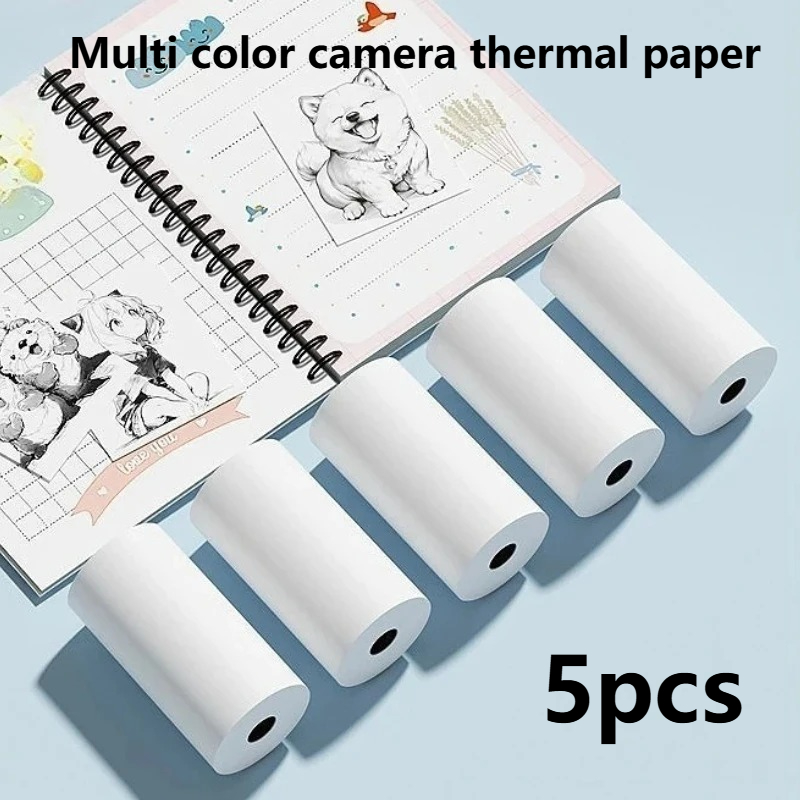 Thermal Printer - 5 rouleaux d'autocollants adhésifs thermiques, papier
