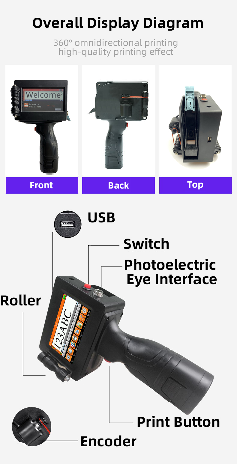 Imprimante jet d'encre portabl - Barcode Printer avis et prix